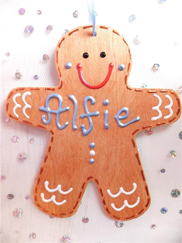 Gingerbread Man Christmas Decoration - Alfie
