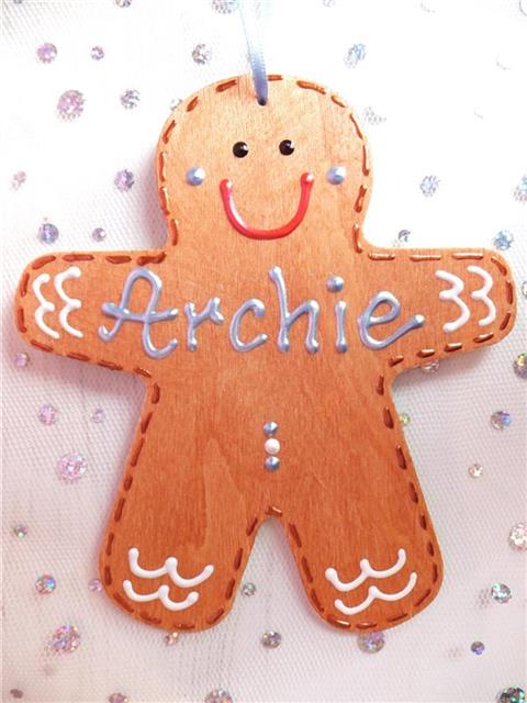 Gingerbread Man Christmas Decoration - Archie