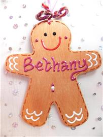 Gingerbread Man Christmas Decoration - Bethany