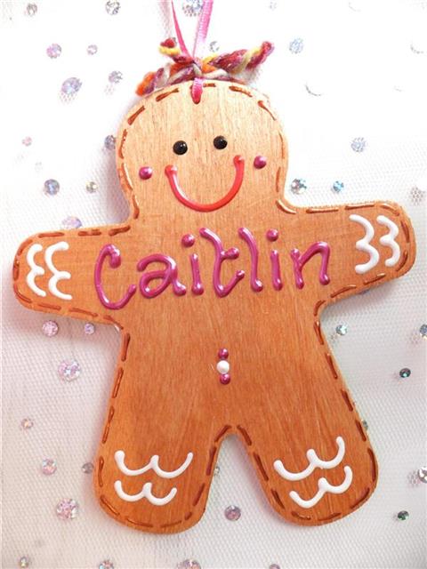 Gingerbread Man Christmas Decoration - Caitlin