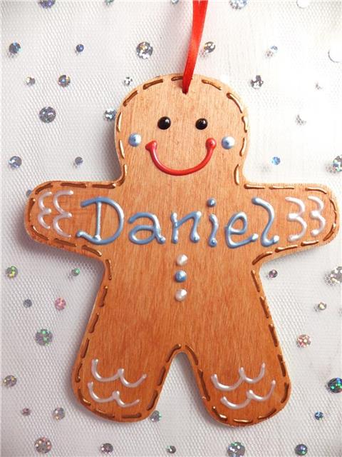 Gingerbread Man Christmas Decoration - Daniel