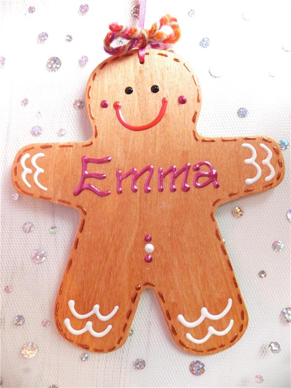 Gingerbread Man Christmas Decoration -Emma