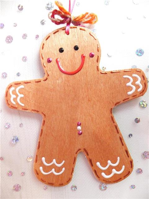 Gingerbread Man Christmas Decoration - Blank