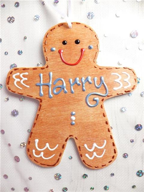 Gingerbread Man Christmas Decoration - Harry