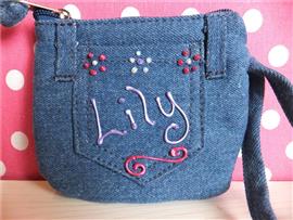Denim Purse With Strap - Lily