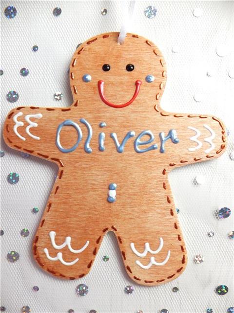 Gingerbread Man Christmas Decoration - Oliver