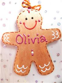 Gingerbread Man Christmas Decoration - Olivia