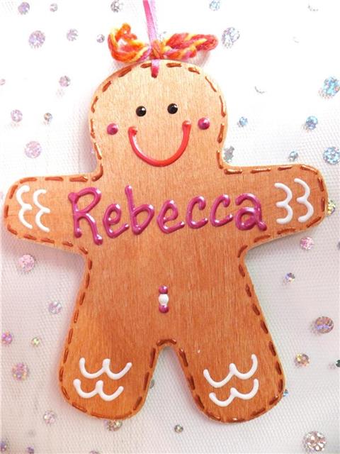 Gingerbread Man Christmas Decoration - Rebecca